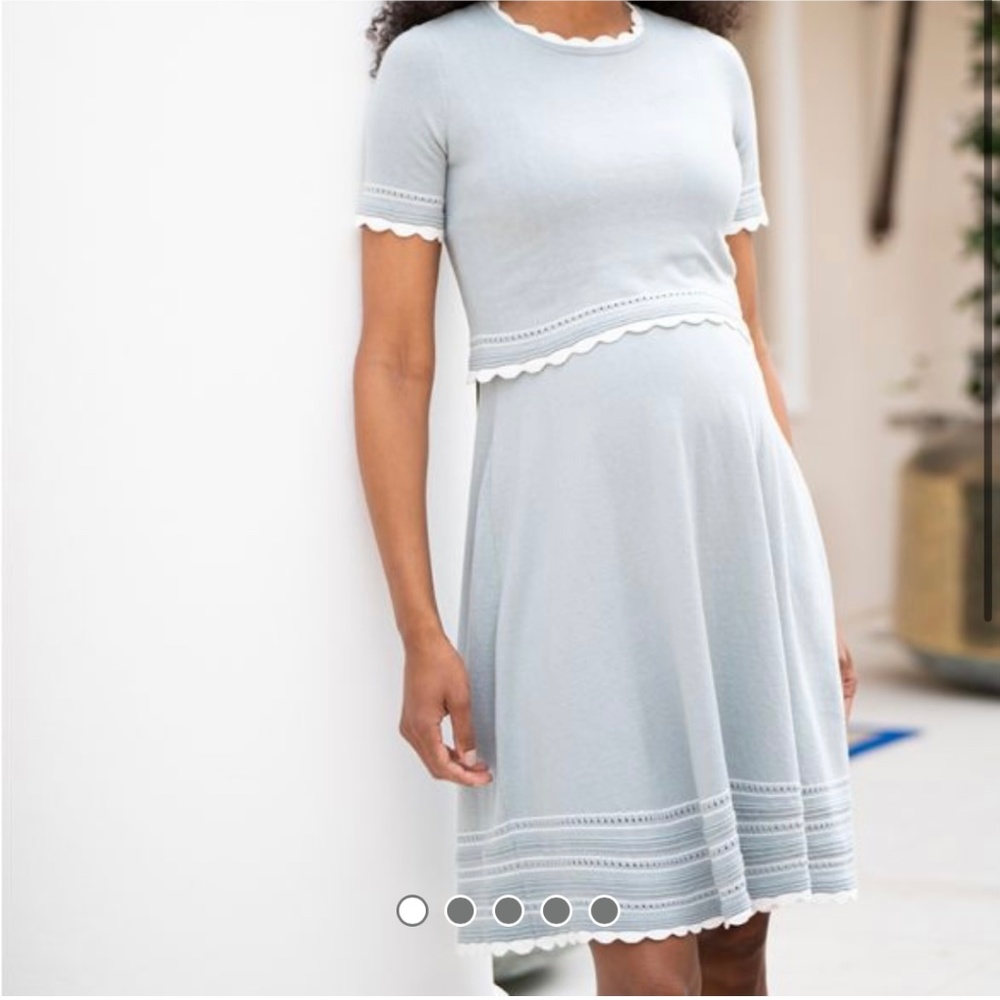 Seraphine Maternity & Nursing Dress Size L Sage Green